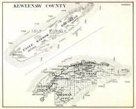 Keweenaw County, Eagle Harbor, Houghton, Allouez, Sherman, Grank, Isle Royale, Michigan State Atlas 1930c